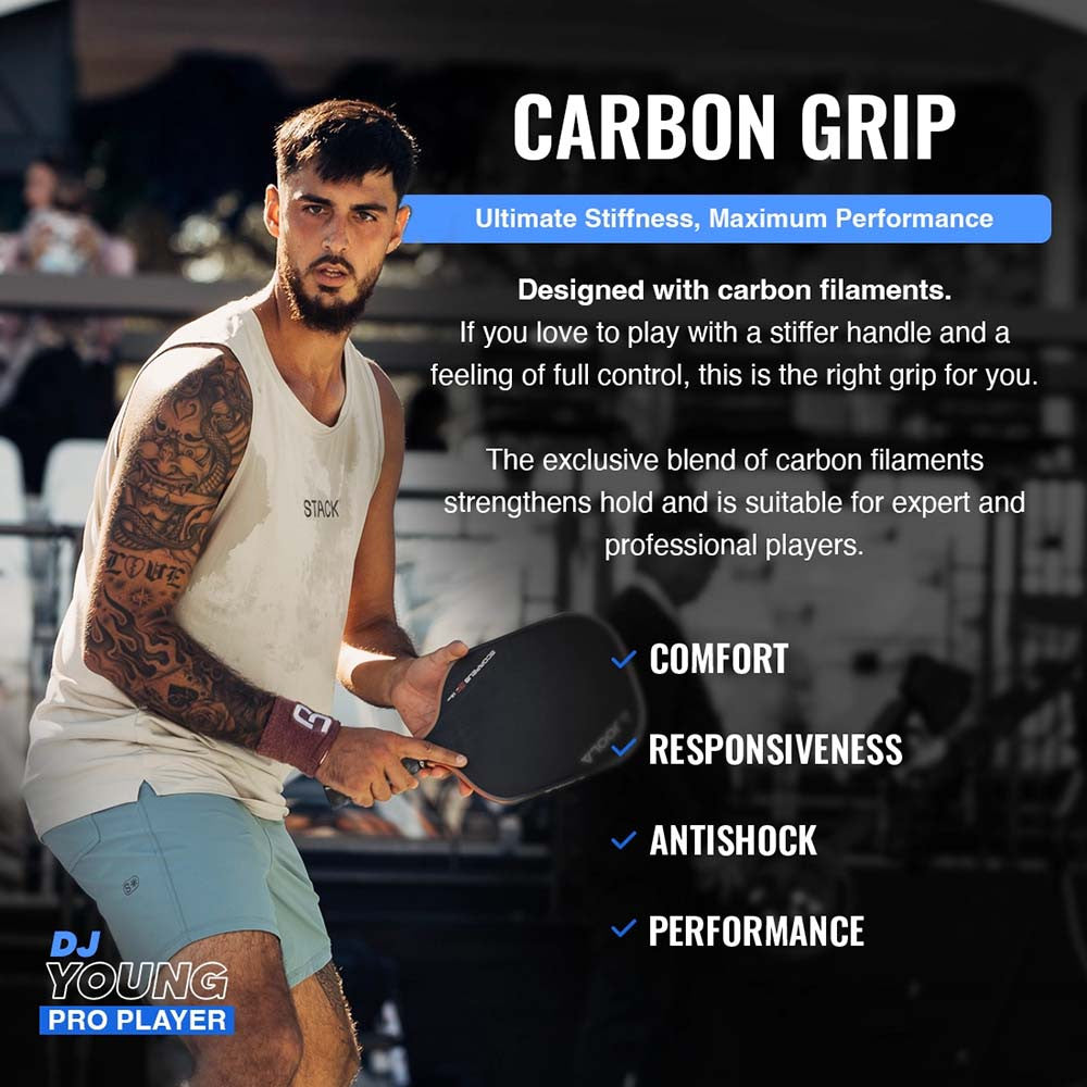 Pickleball Hesacore Pickleball Carbon Grip Charcoal