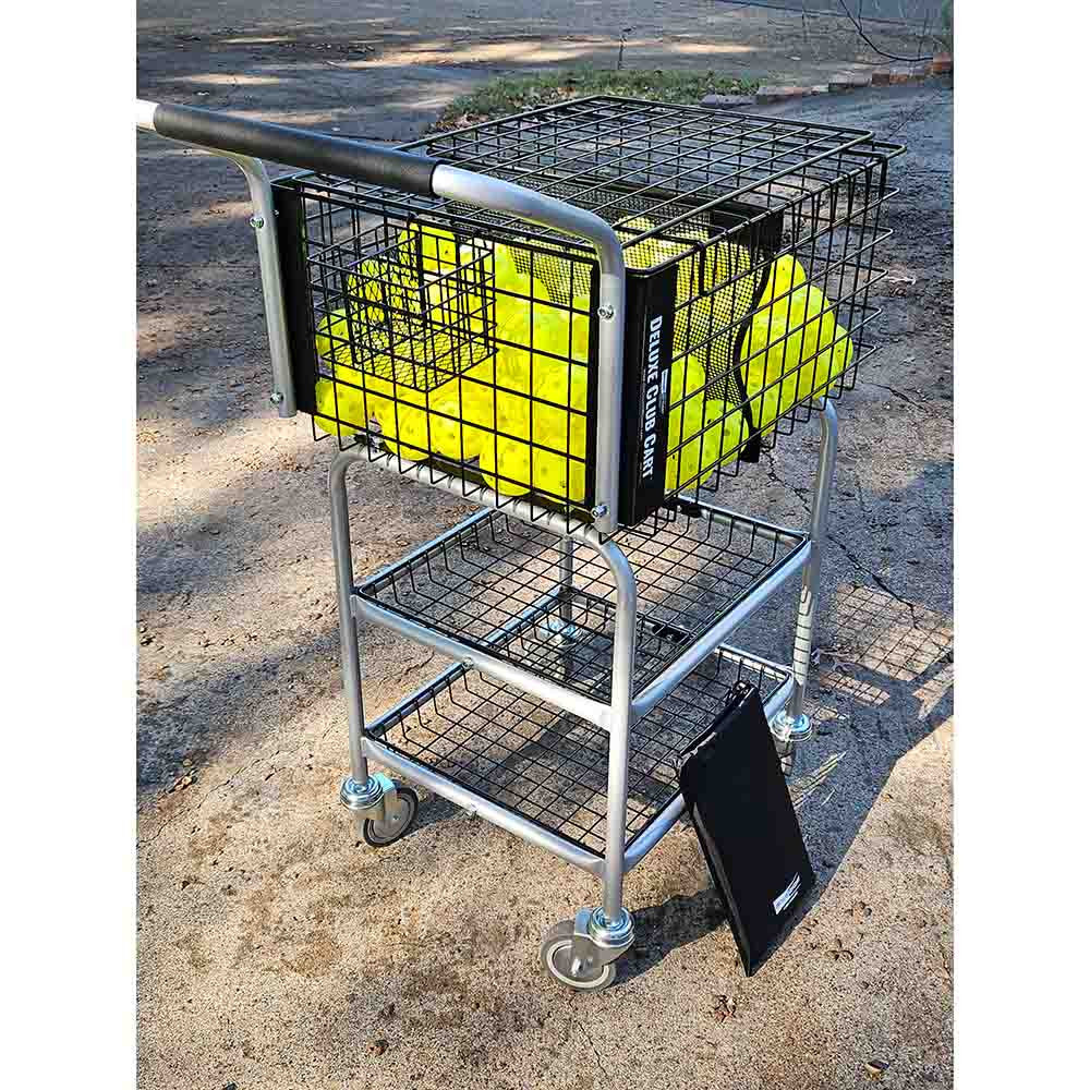 Pickleball OnCourt OffCourtDeluxe Club Cart Black