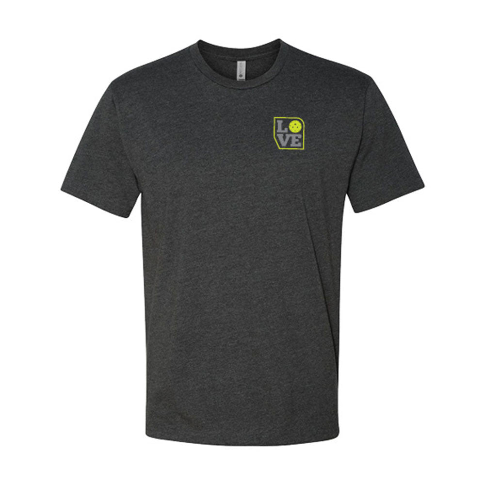 Pickleball ZER002 PB Love T-Shirt - Unisex Charcoal