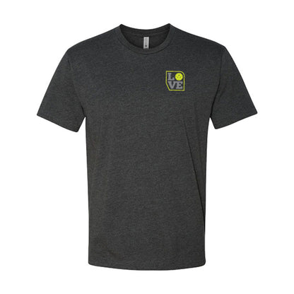 Pickleball ZER002 PB Love T-Shirt - Unisex Charcoal