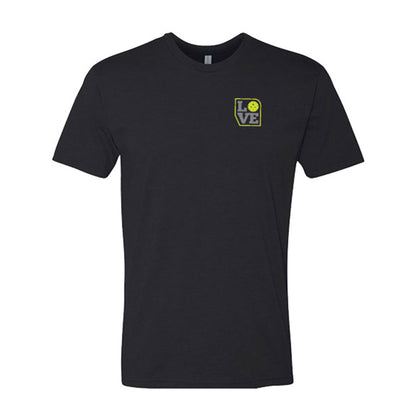 Pickleball ZER002 PB Love T-Shirt - Unisex Charcoal