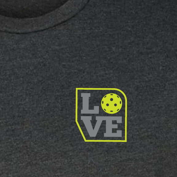 Pickleball ZER002 PB Love T-Shirt - Unisex Charcoal