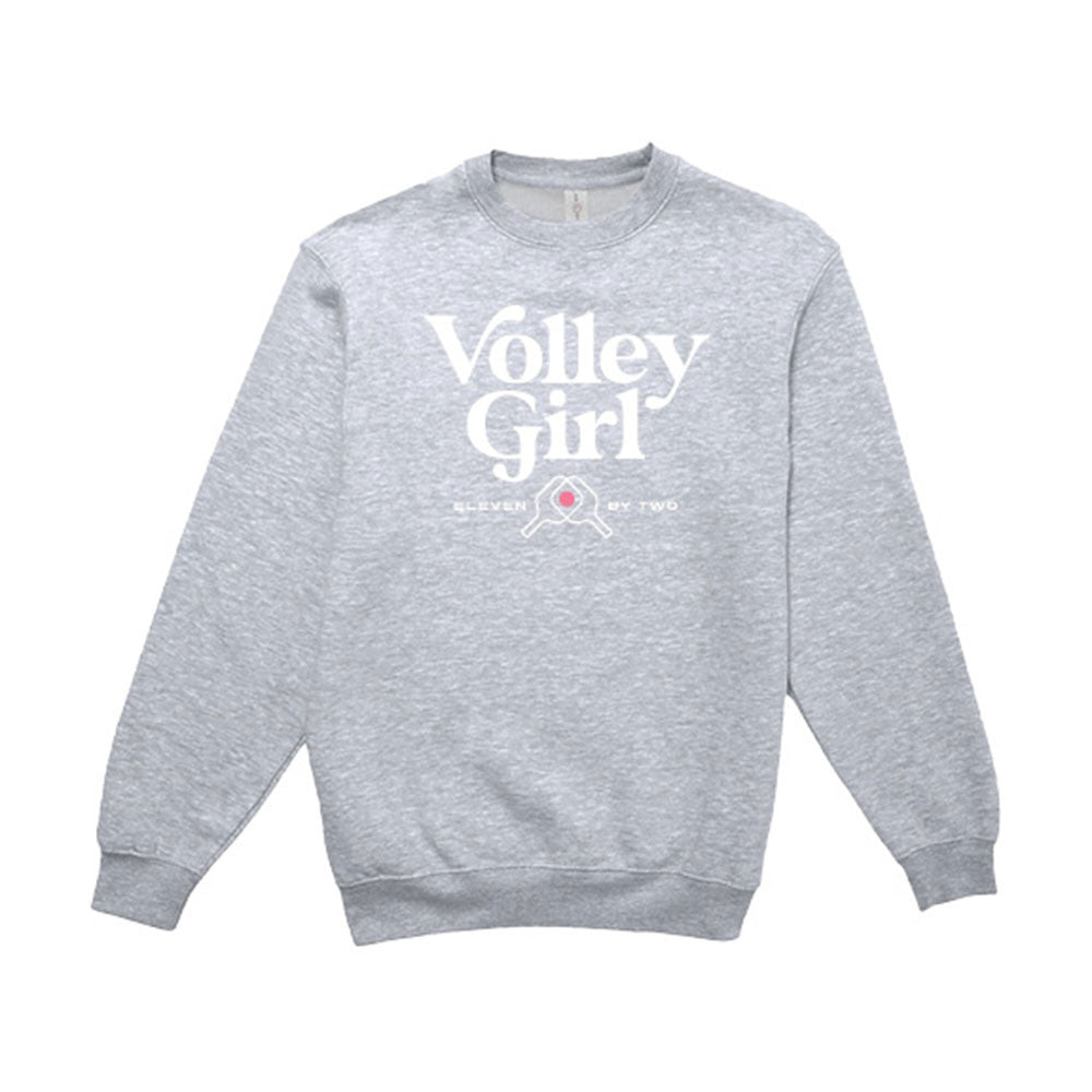Pickleball ZER002 Volley Girl Crewneck Sweatshirt - Unisex Gray