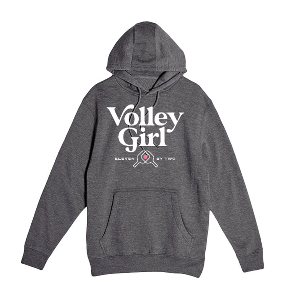 Pickleball ZER002 Volley Girl Hooded Sweatshirt - Unisex Charcoal