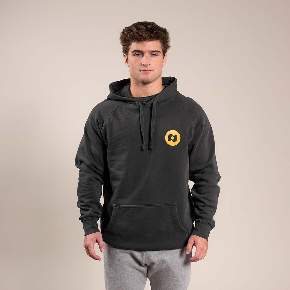 Pickleball Heritage Pickle-ball Paddle Hooded Sweatshirt - Unisex Faded Black