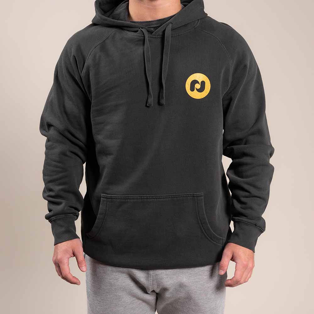 Pickleball Heritage Pickle-ball Paddle Hooded Sweatshirt - Unisex Faded Black