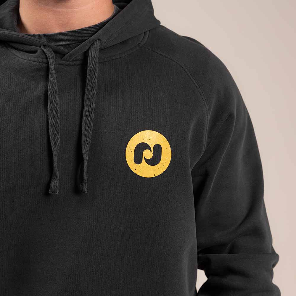 Pickleball Heritage Pickle-ball Paddle Hooded Sweatshirt - Unisex Faded Black