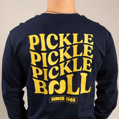 Pickleball Heritage Pickle Long Sleeve Tee - Unisex Pickleball Shirt Ecru
