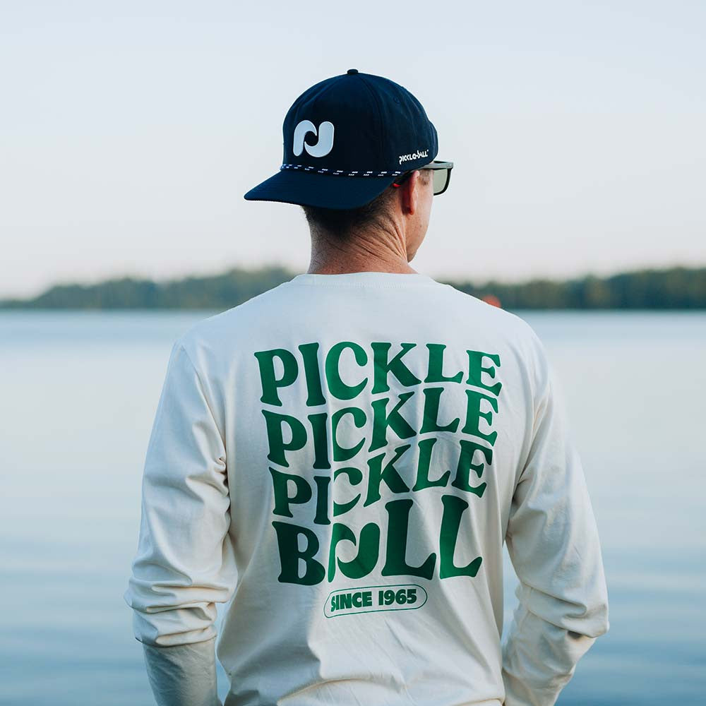 Pickleball Heritage Pickle Long Sleeve Tee - Unisex Pickleball Shirt Ecru