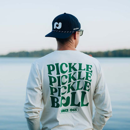Pickleball Heritage Pickle Long Sleeve Tee - Unisex Pickleball Shirt Ecru