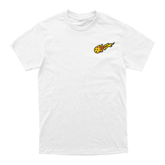 Pickleball Wallflower Flame T-Shirt - Unisex White