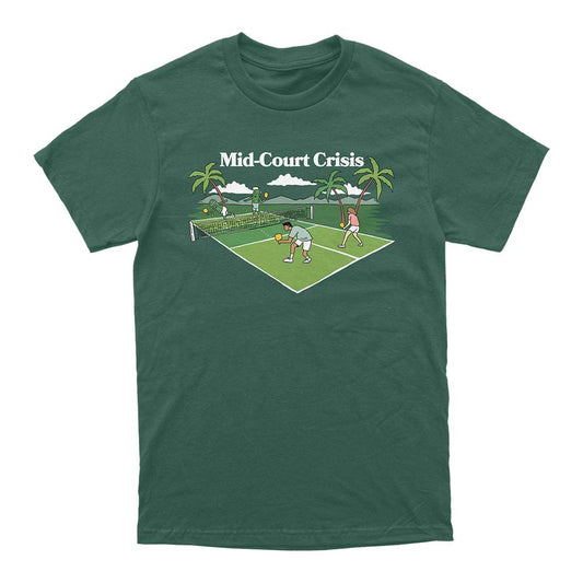 Pickleball Wallflower Mid Court Crisis T-Shirt - Unisex Royal Pine