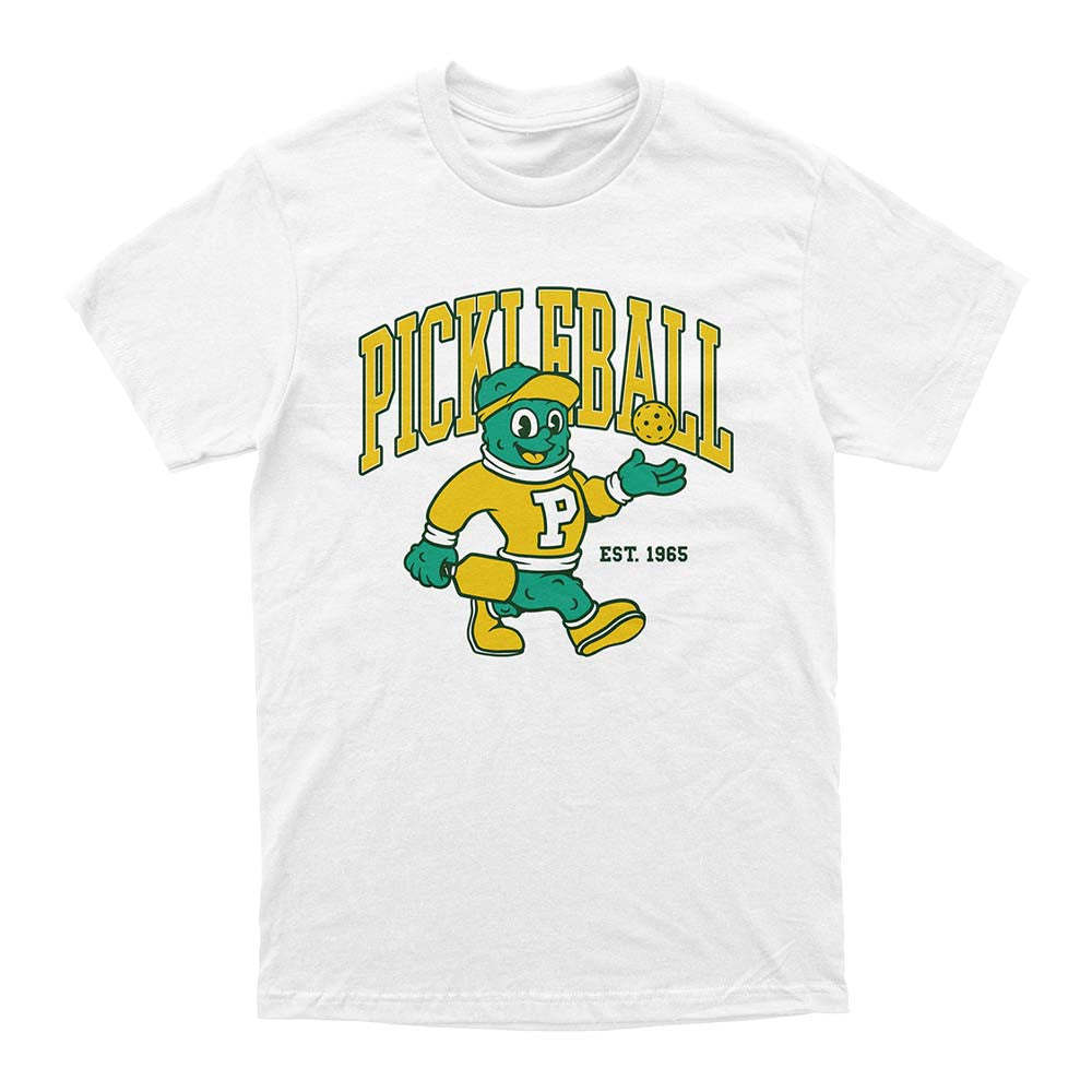 Pickleball Wallflower Varsity T-Shirt - Unisex White