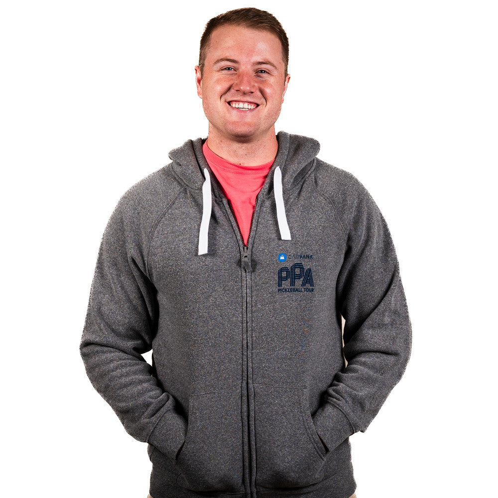Pickleball PPa Heywood Fleece Zip Hoodie - Unisex Heather Grey