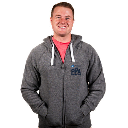 Pickleball PPa Heywood Fleece Zip Hoodie - Unisex Heather Grey