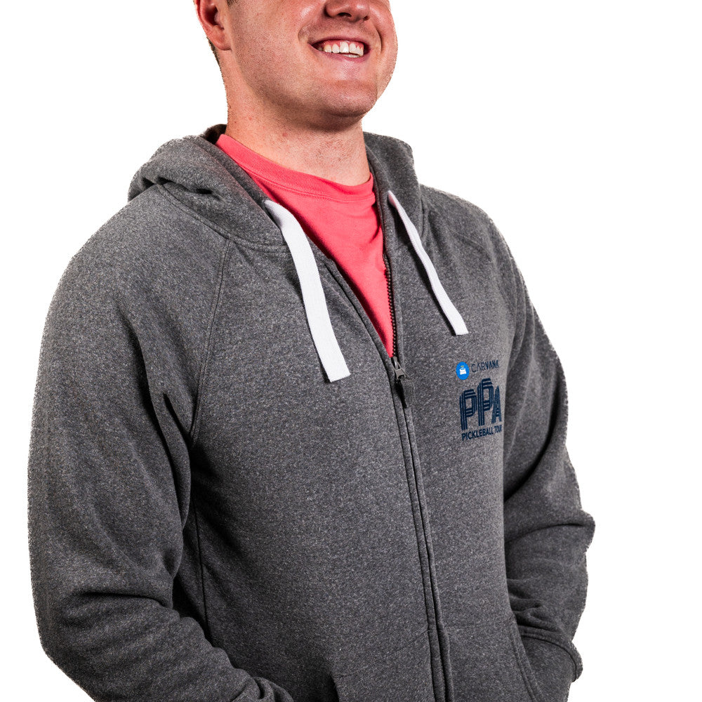 Pickleball PPa Heywood Fleece Zip Hoodie - Unisex Heather Grey