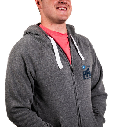 Pickleball PPa Heywood Fleece Zip Hoodie - Unisex Heather Grey