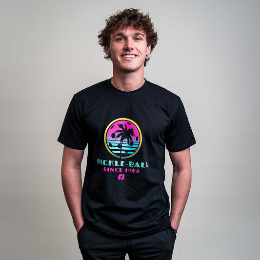 Pickleball Heritage Pickle-ball Ombre Vice T-Shirt - Unisex Black