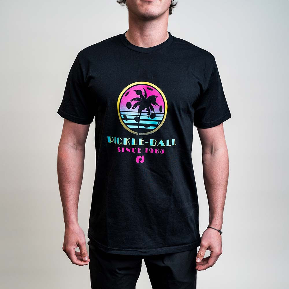 Pickleball Heritage Pickle-ball Ombre Vice T-Shirt - Unisex Black
