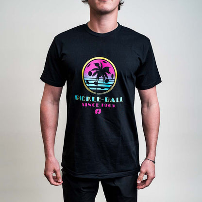 Pickleball Heritage Pickle-ball Ombre Vice T-Shirt - Unisex Black
