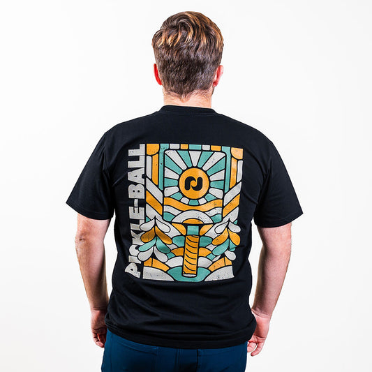 Pickleball Heritage Pickle-ball Paddle T-Shirt - Unisex Coal