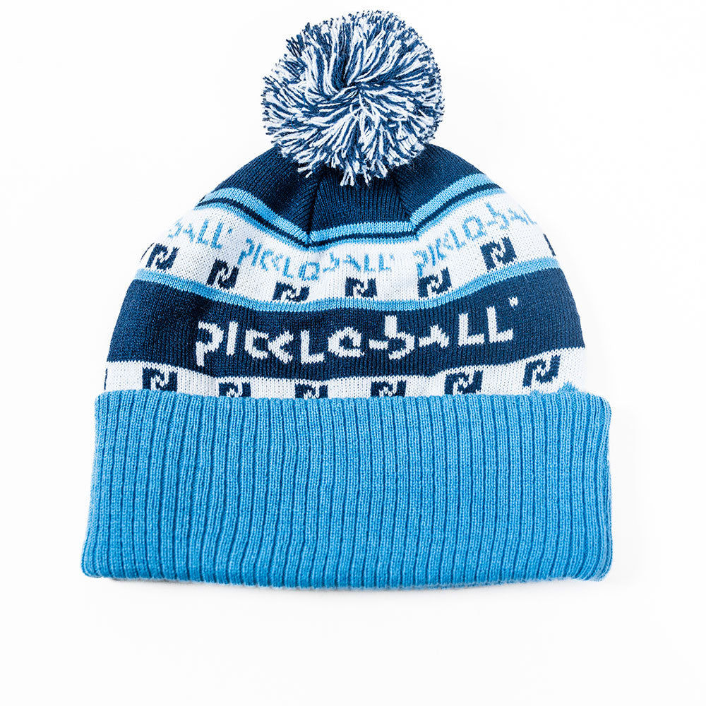 Pickleball Heritage Pickle-ball Old School Pom Beanie Navy/Blue