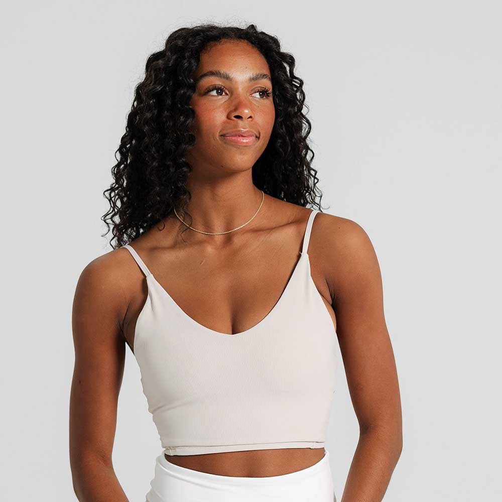 Pickleball erne Florence Ribbed Tank Bra Top Jet Black