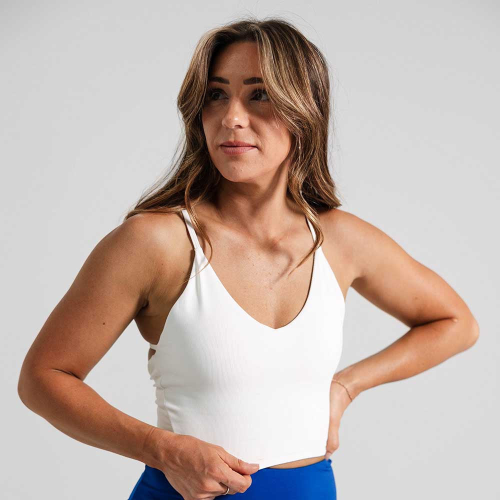 Pickleball erne Florence Ribbed Tank Bra Top Jet Black