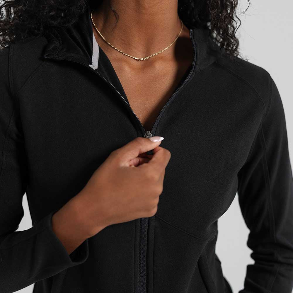 Pickleball erne Inwood Full Zip Hooded Jacket Jet Black