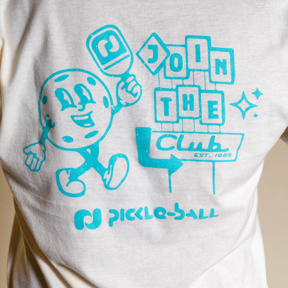 Pickleball Heritage Pickle-ball Join The Club Retro Ball Tee Natural