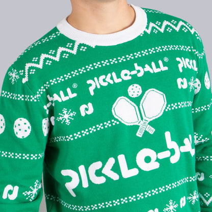 Pickleball Heritage Pickle-ball Holiday Sweater