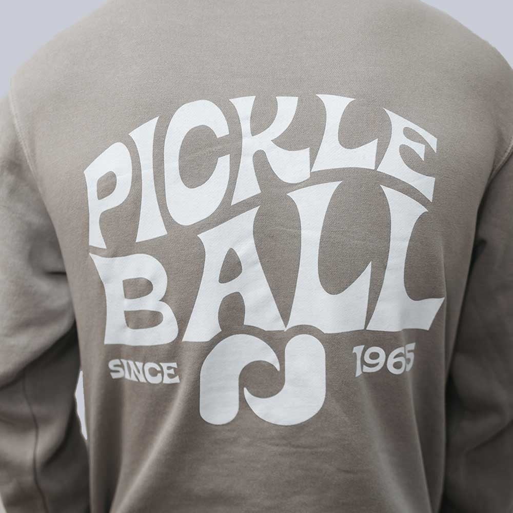 Pickleball Heritage Pickle-ball Groovy Hoodie Blue Tie-Dye