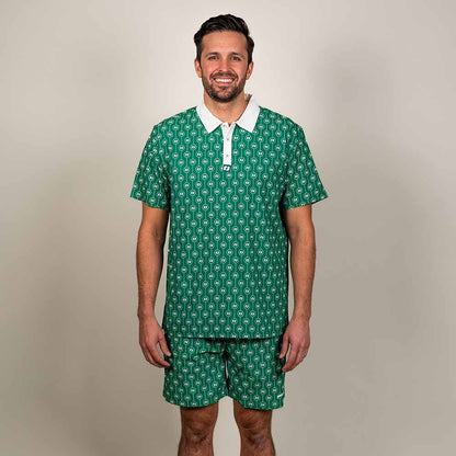 Pickleball Heritage Pickle-ball Logo Polo - Unisex Green/White