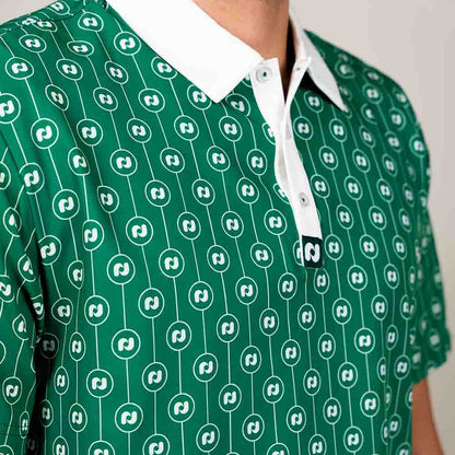 Pickleball Heritage Pickle-ball Logo Polo - Unisex Green/White