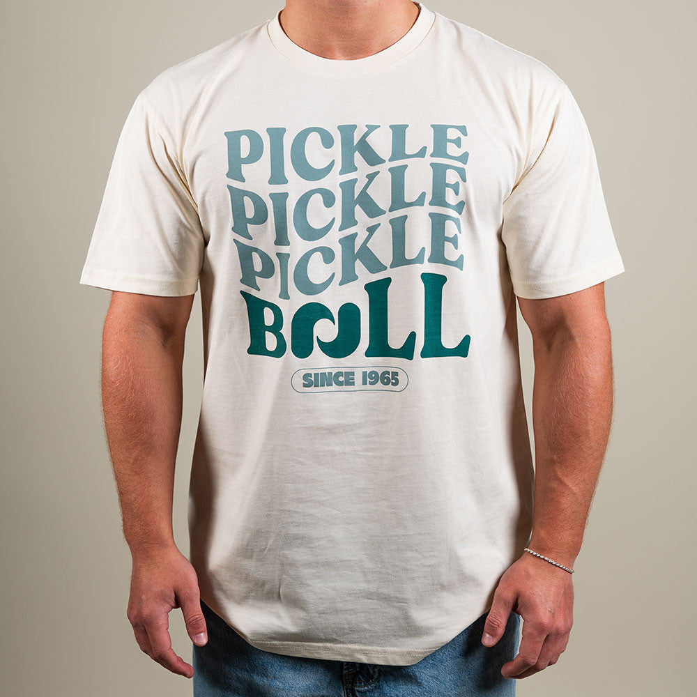 Pickleball Heritage Pickle Pickle Pickle-Ball Tee - Unisex Carolina Blue/Blue