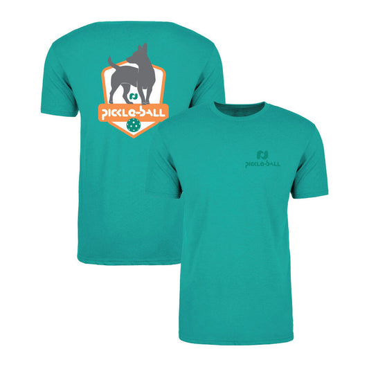 Pickleball Heritage Pickle-ball Dog Day T-Shirt - Unisex Blue