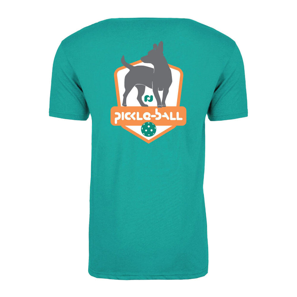 Pickleball Heritage Pickle-ball Dog Day T-Shirt - Unisex Blue