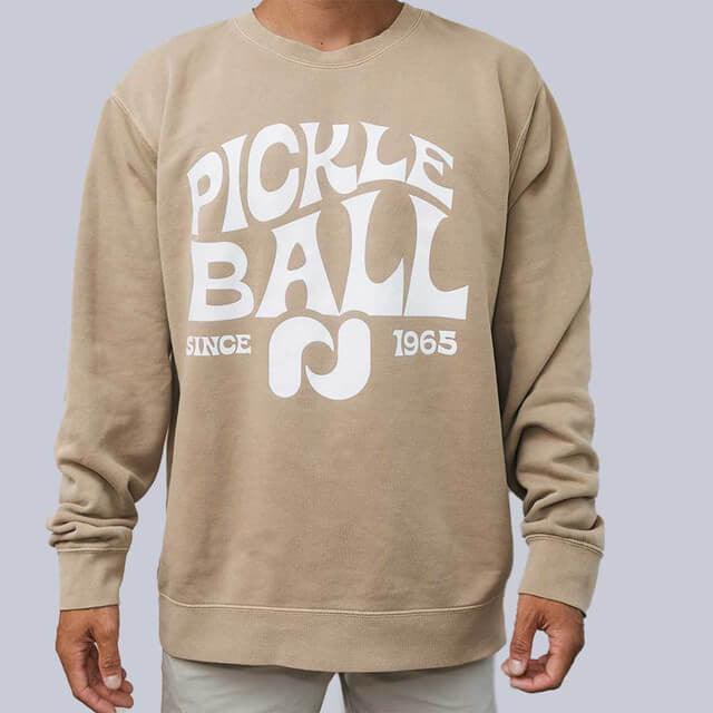 Pickleball Heritage Pickle-ball Groovy Crew Neck Sweatshirt Alpine