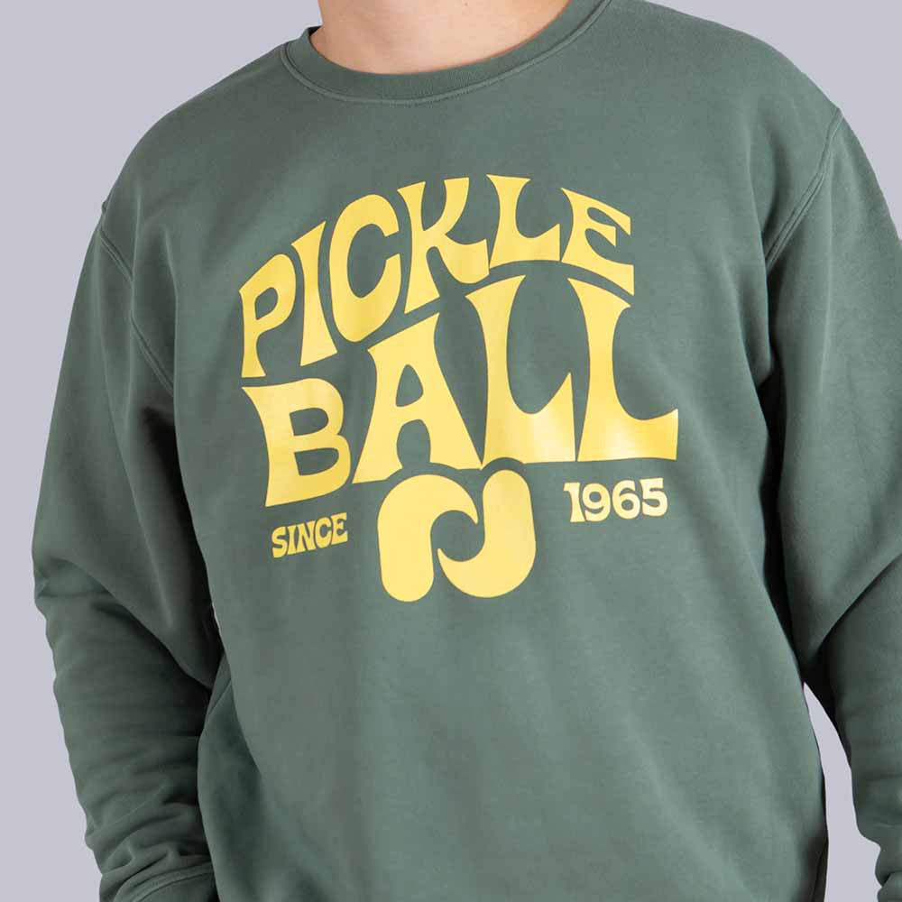 Pickleball Heritage Pickle-ball Groovy Crew Neck Sweatshirt Alpine