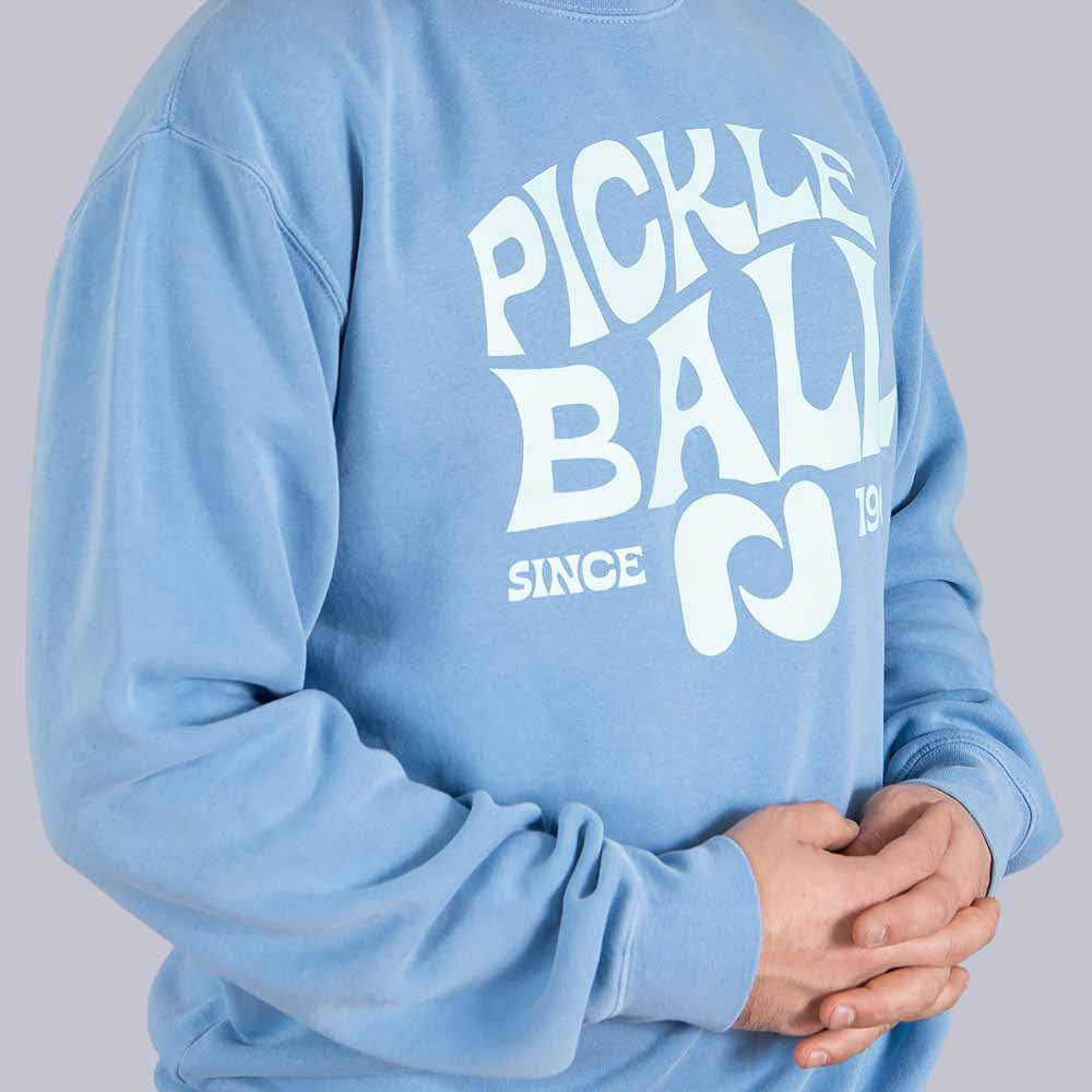Pickleball Heritage Pickle-ball Groovy Crew Neck Sweatshirt Alpine
