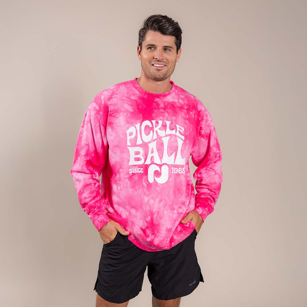 Pickleball Heritage Pickle-ball Groovy Crew Neck Sweatshirt Alpine