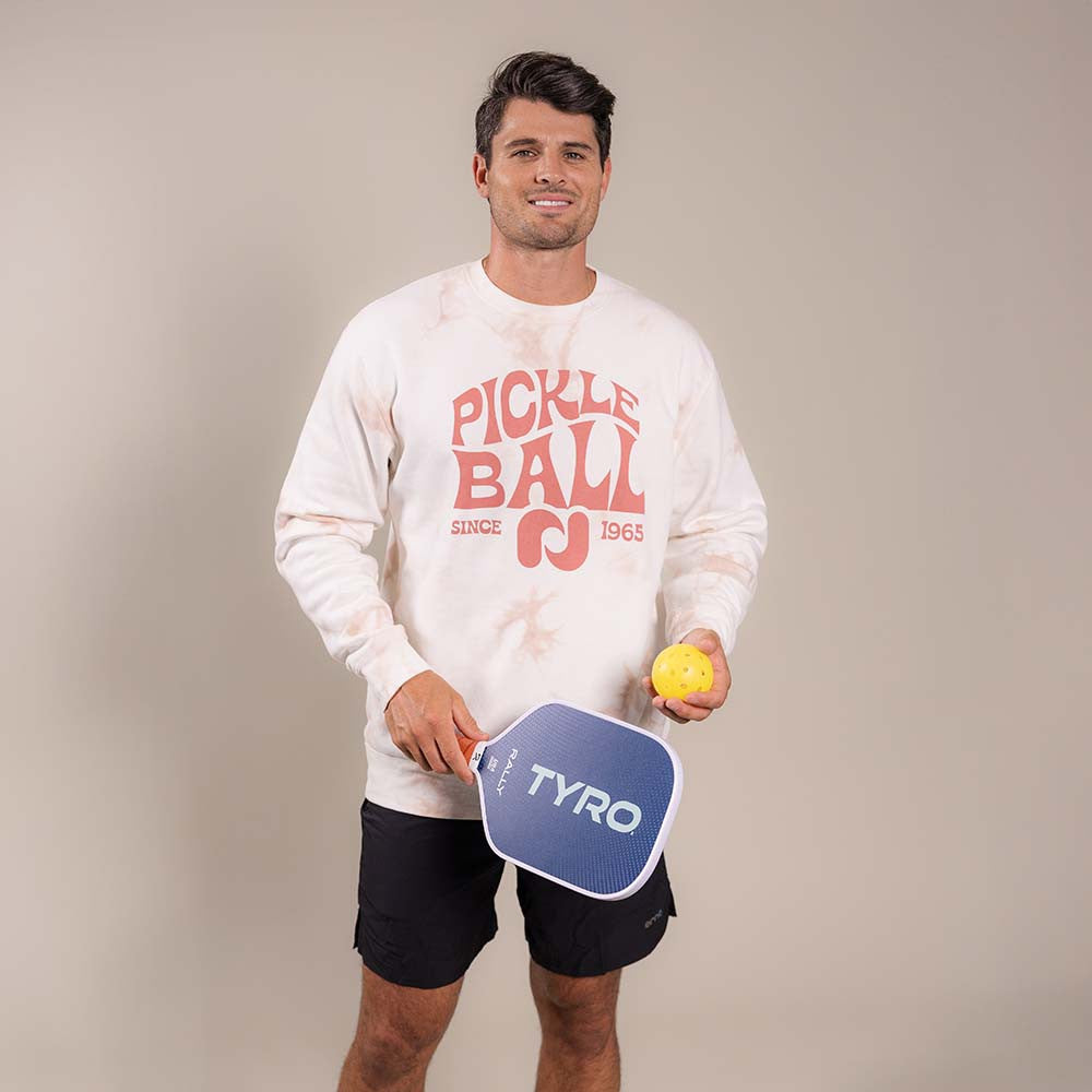Pickleball Heritage Pickle-ball Groovy Crew Neck Sweatshirt Alpine