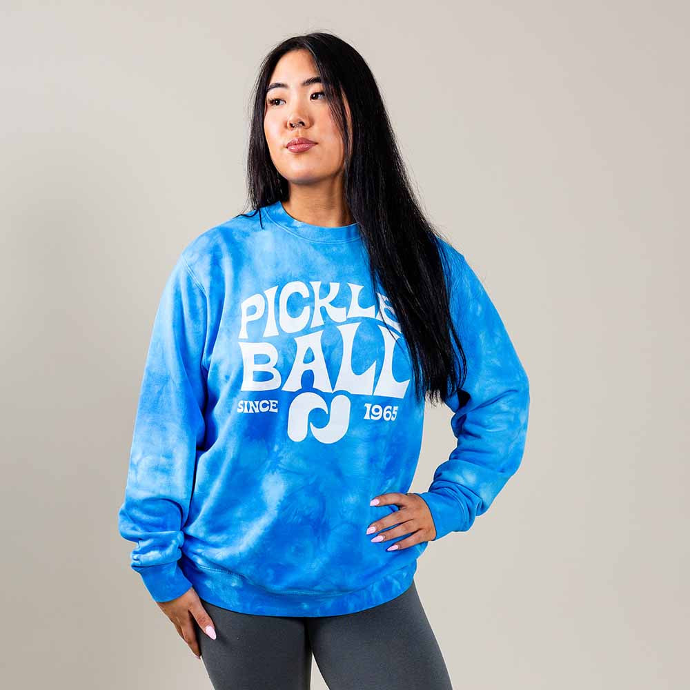 Pickleball Heritage Pickle-ball Groovy Crew Neck Sweatshirt Alpine