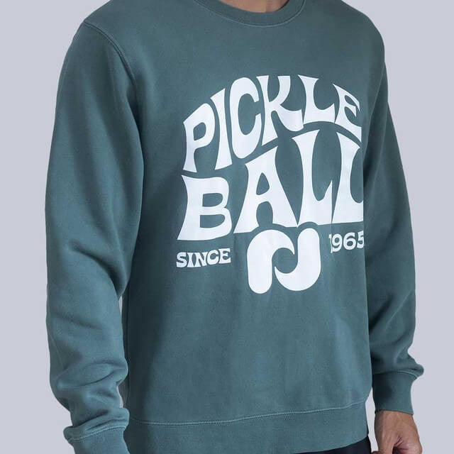 Pickleball Heritage Pickle-ball Groovy Crew Neck Sweatshirt Alpine