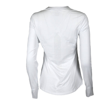 Pickleball Paddletek Long Sleeve V-Neck Tee Peachy Keen/White/Sleet