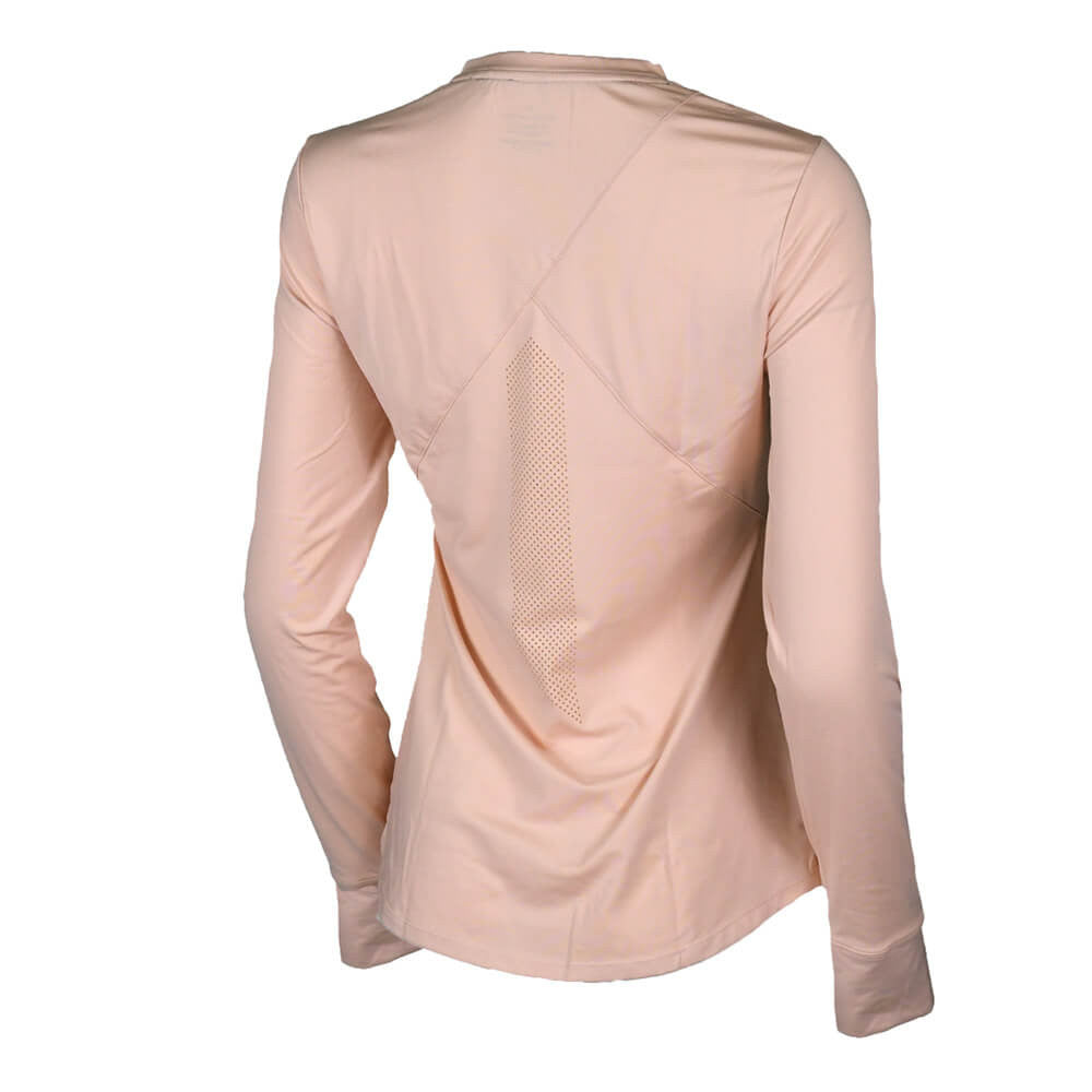 Pickleball Paddletek Long Sleeve V-Neck Tee Peachy Keen/White/Sleet