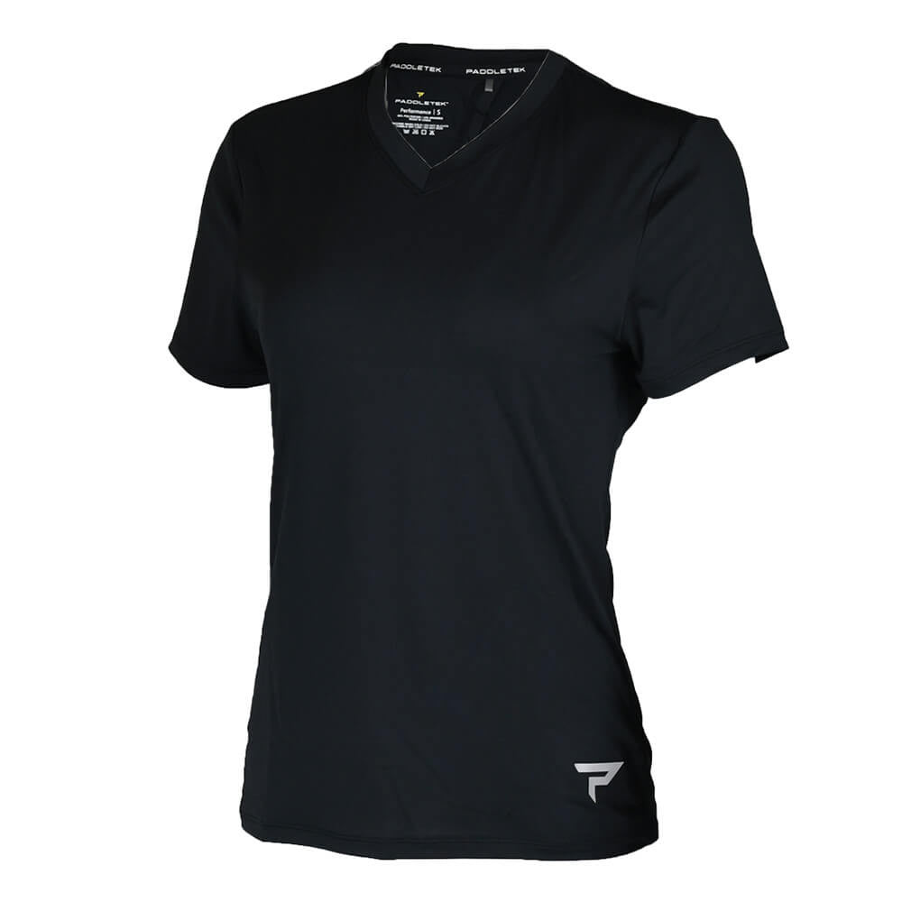 Pickleball Paddletek Performance Short Sleeve Tee Fucshia/Black