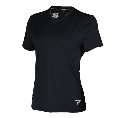 Pickleball Paddletek Performance Short Sleeve Tee Fucshia/Black