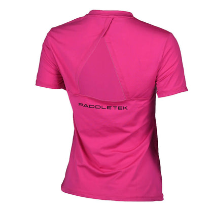 Pickleball Paddletek Performance Short Sleeve Tee Fucshia/Black