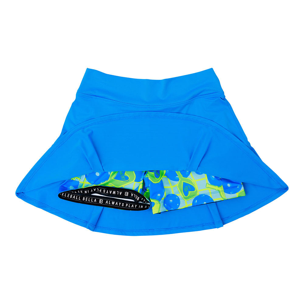 Pickleball Pickleball Bella Drop Pleat Skort Electric Blue/Net Worth
